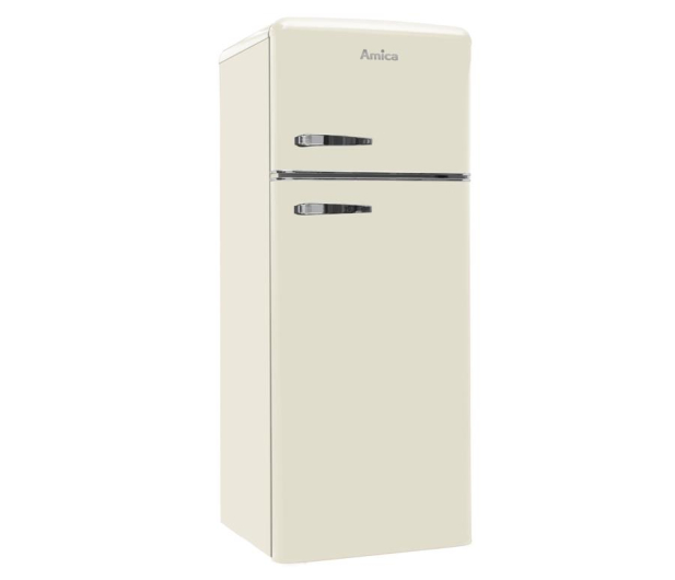 Lodówka Amica KGC15635B 144cm Beżowa Retro SlimSize Górny Zamrażalnik 206L - 1014605 - zdjęcie 4